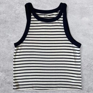 Gap Tank Top Navy Blue White Striped Size Medium